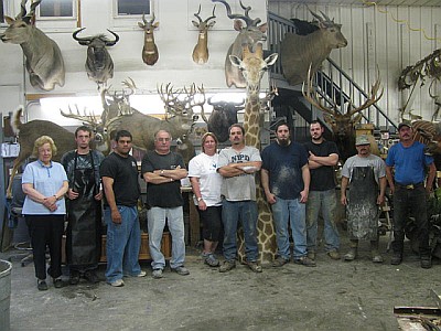 The crew at Northeast Taxidermy Studios