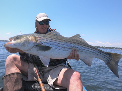 Dave Pickering with striper